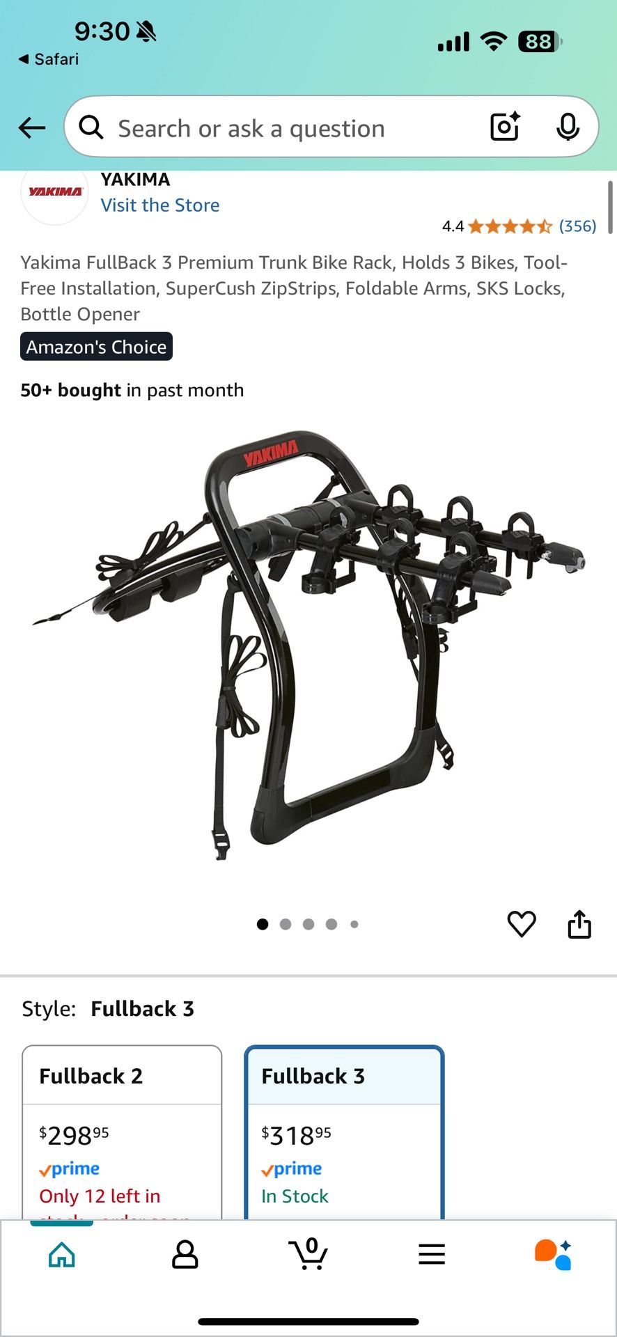 Yakima 3 Bike Car Rack