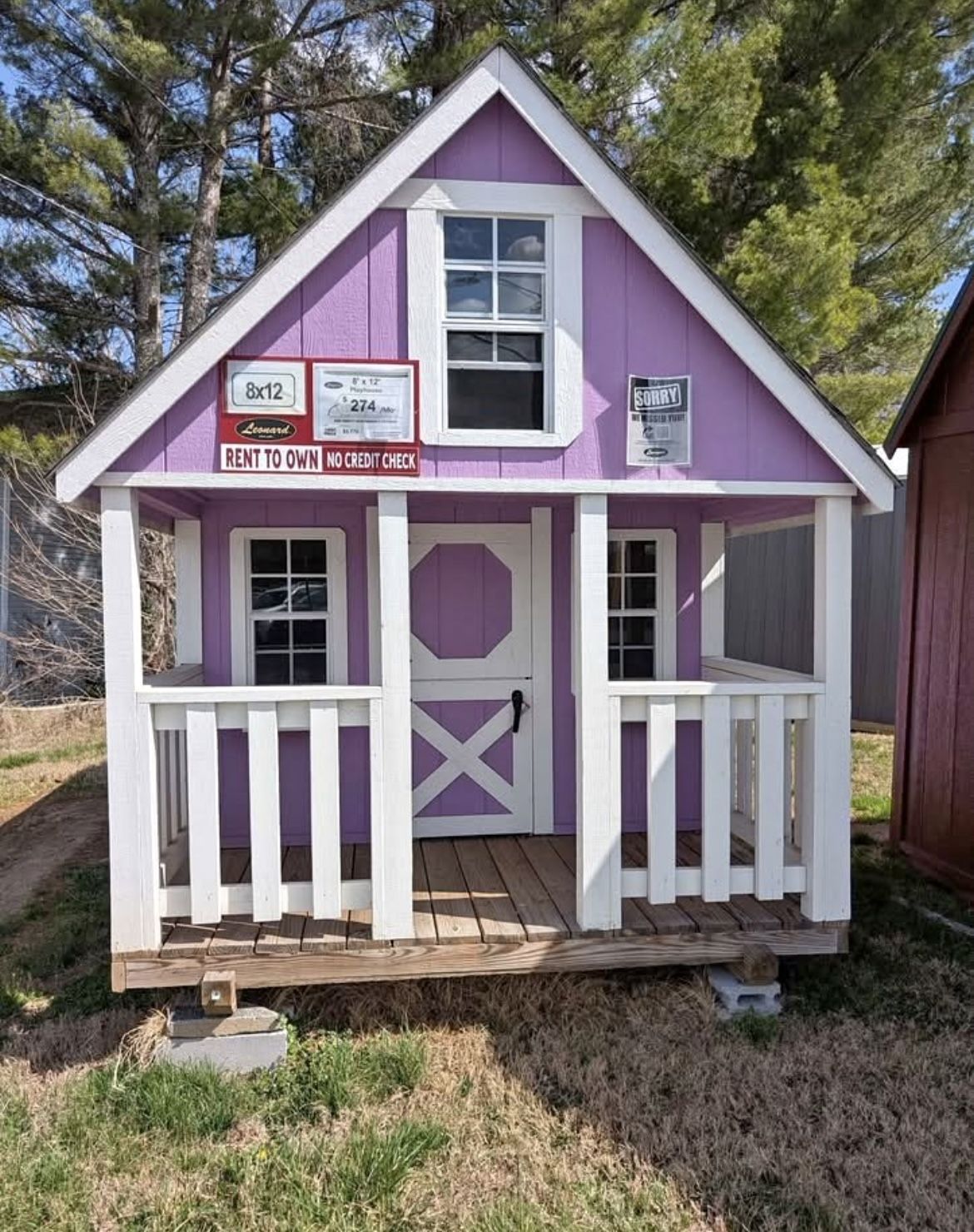 cute purple playhouse