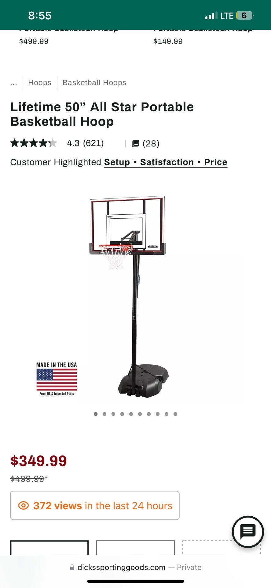 Lifetime Basketball Ball Hoop