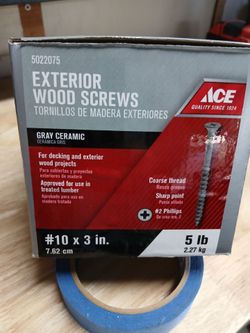 Exterior wood screws #10 x 3"