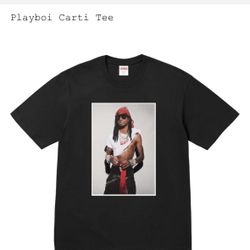 Supreme Playboi Carti Tees B, W, R  Sz L new