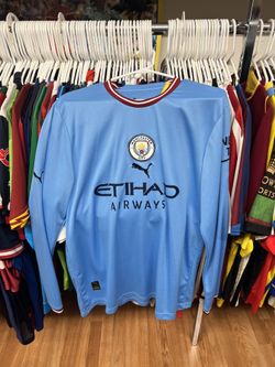 Manchester City Soccer Jersey Long Sleeve