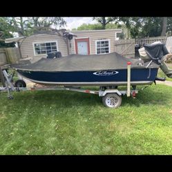 1985 14ft Aluminum Sea Nymph Boat. Motor & Trailer 