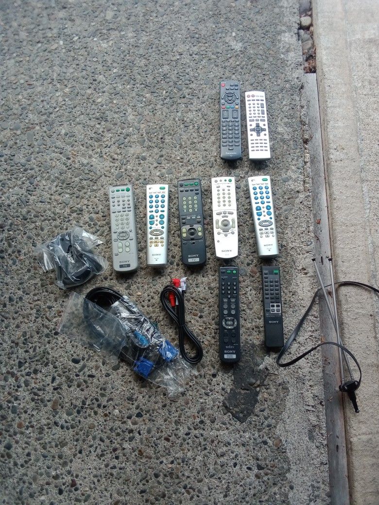 Sony Remotes (7) & Two Panasonic Misc.