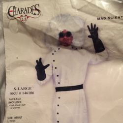 mad scientist costume size XL *can ship