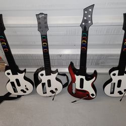 🎸 Bundle Deal – 4 Guitar Hero Controllers (Gibson Style) – Ready to Rock! 🎮