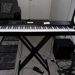 Roland Juno DS-88 Synthesizer Bundle with Roland DP-10 Damper Pedal, Adjustable Stand.