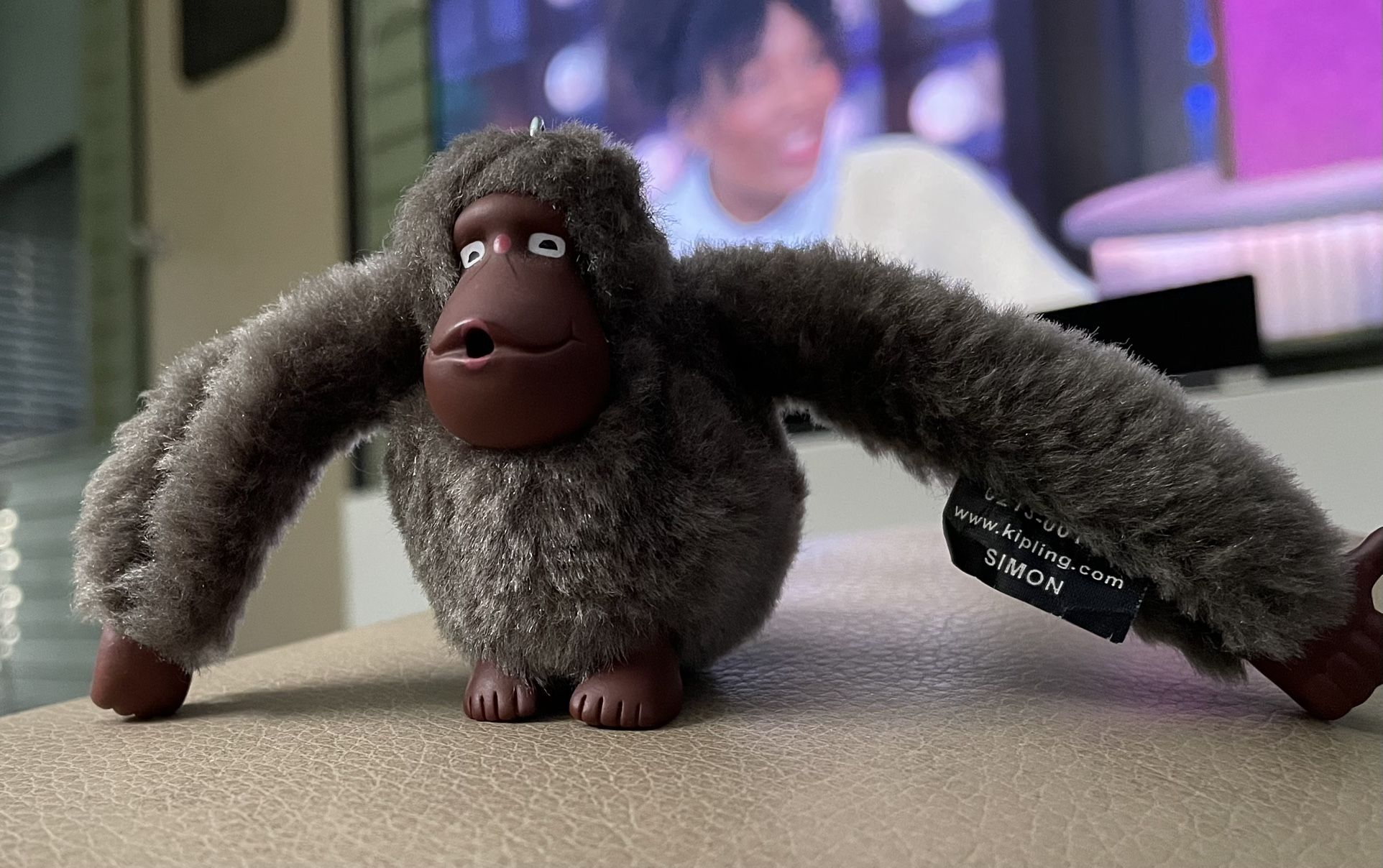 Kipling Monkey/Ape/Gorilla Keychain - Bag/Purse Charm - Brown - Simon