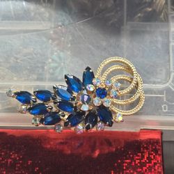 JULIANA BLUE RHI ESTONE BROACH