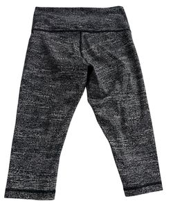 LULULEMON Wunder Under Crop High-Rise Twillines Ice Grey Black Women’s Sz 8