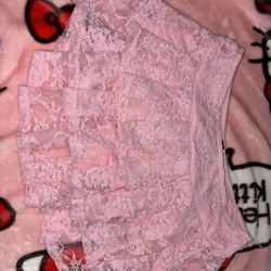 Pink Lace Skirt 