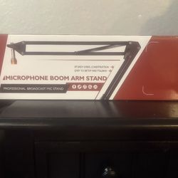 Microphone boom arm stand