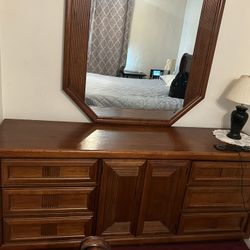 Dresser, Mirror And Night Stand Set