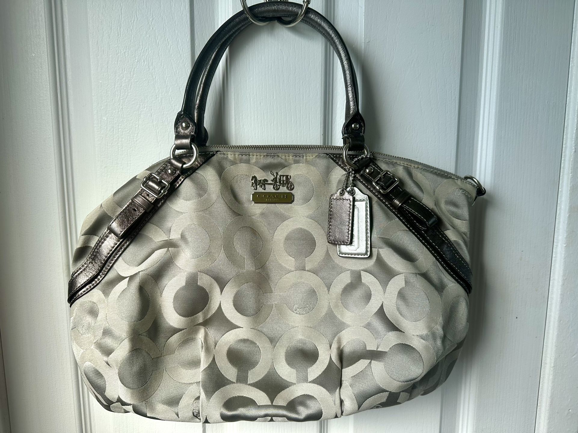 Perfect Condition Silver Coach Bag- Never Used