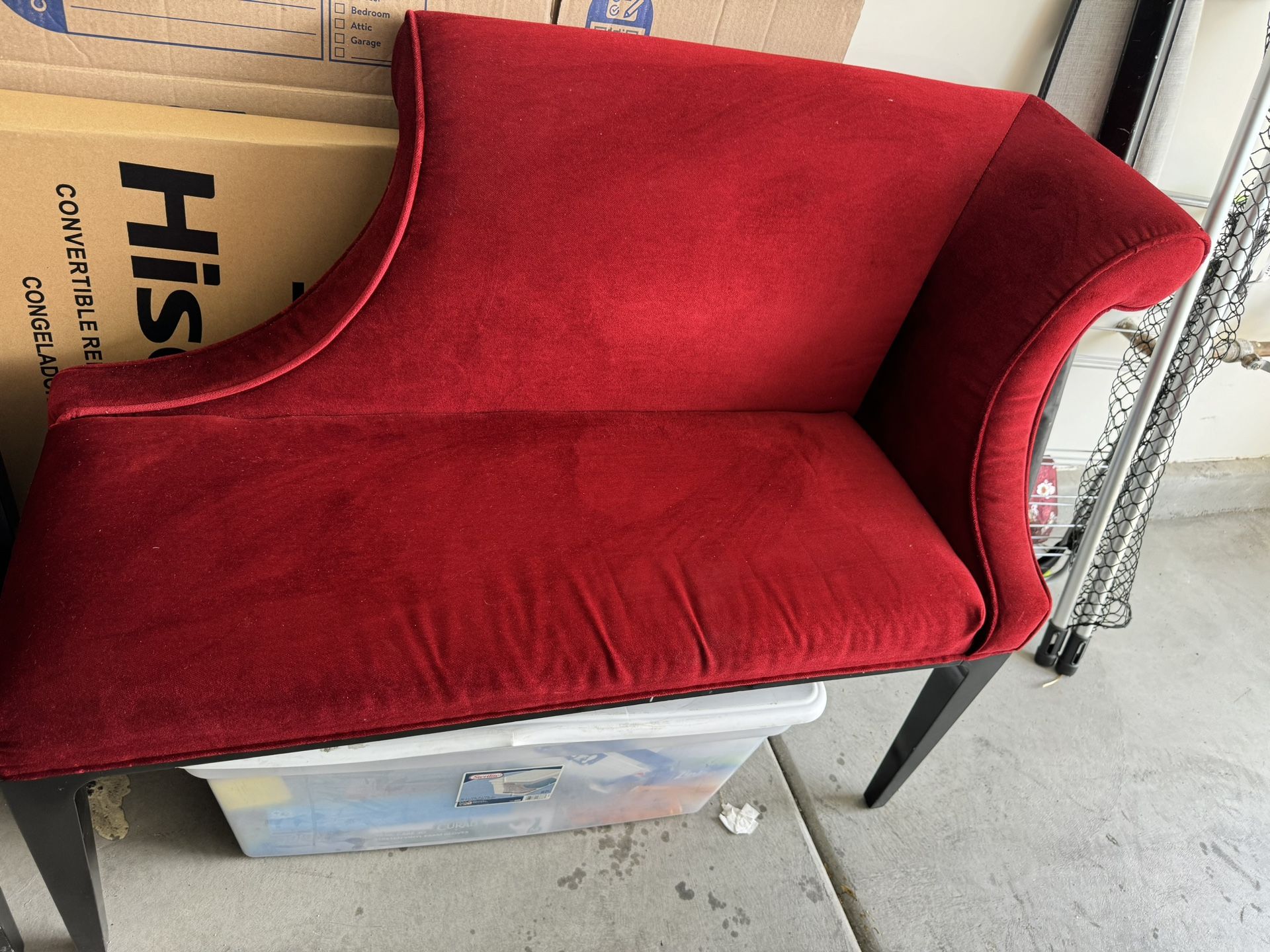 2 Red Velvet Couches