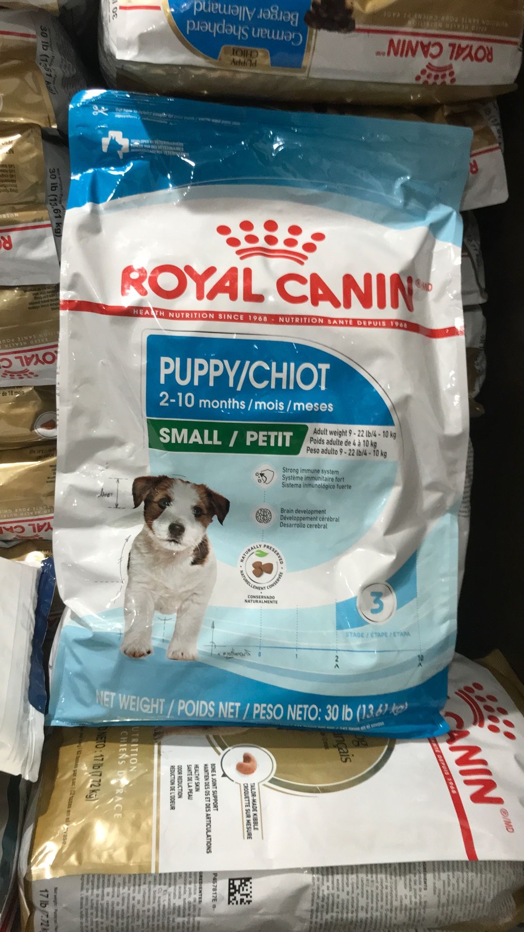 Pet Dog Food 2-10 months Strong Immune System 30 lbs