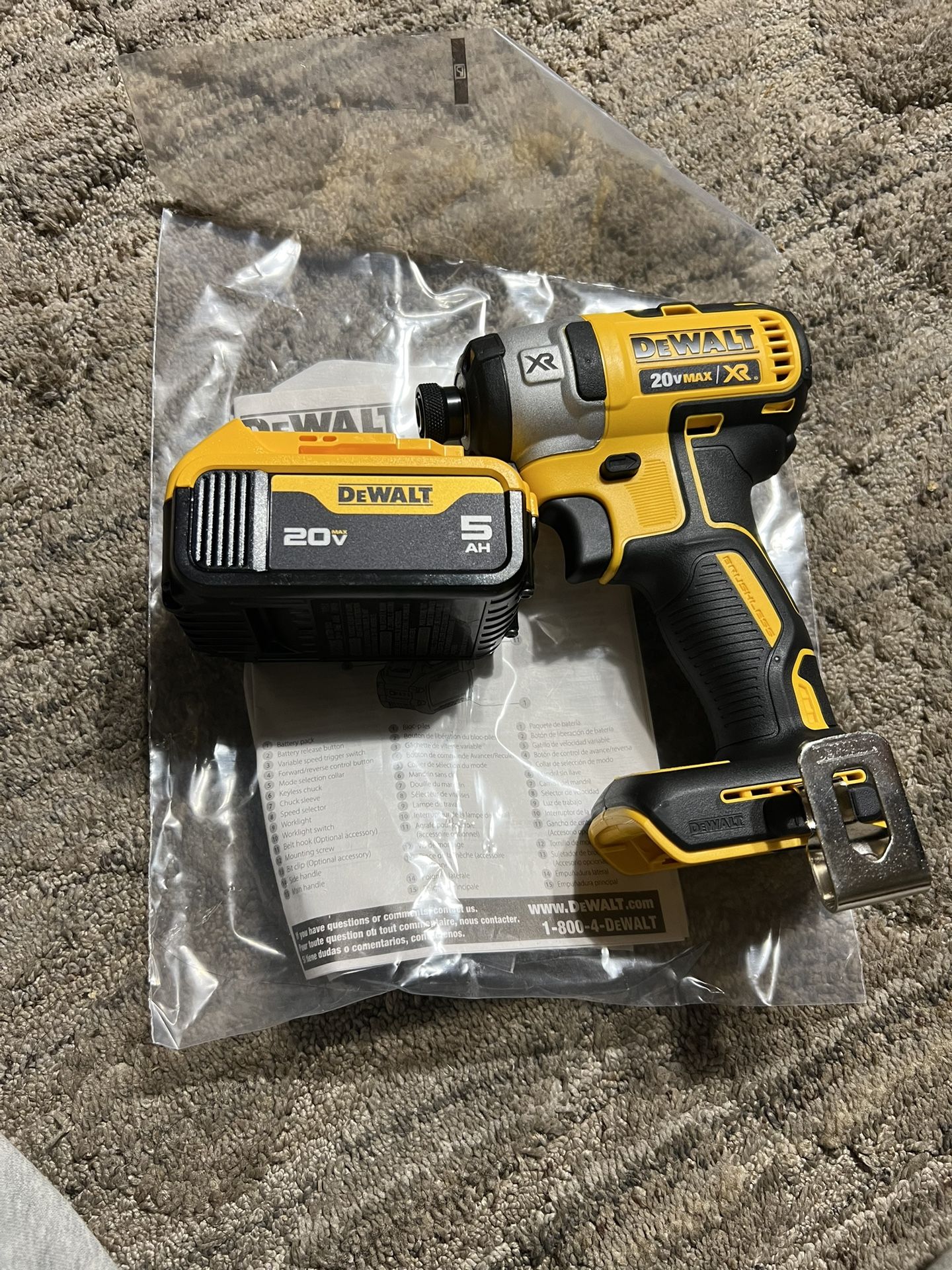 Dewalt XR 3 Speed With battery 5.0 