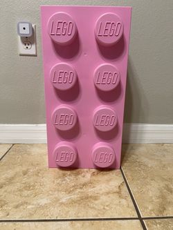 Lego 8 stud pink storage brick