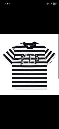 FTP STRIPED ARCH LOGO SHIRT BLACK&WHITE SIZE LARGE NEW
