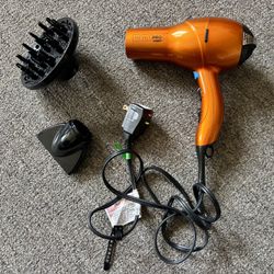 INFINITI PRO CONAIR Orange Quick Styling Salon Hair Dryer 1875 Watts