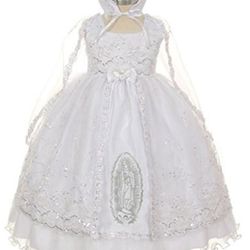 Vestido Para Bautizo/  Baptism Dress Size 4 (Kids)
