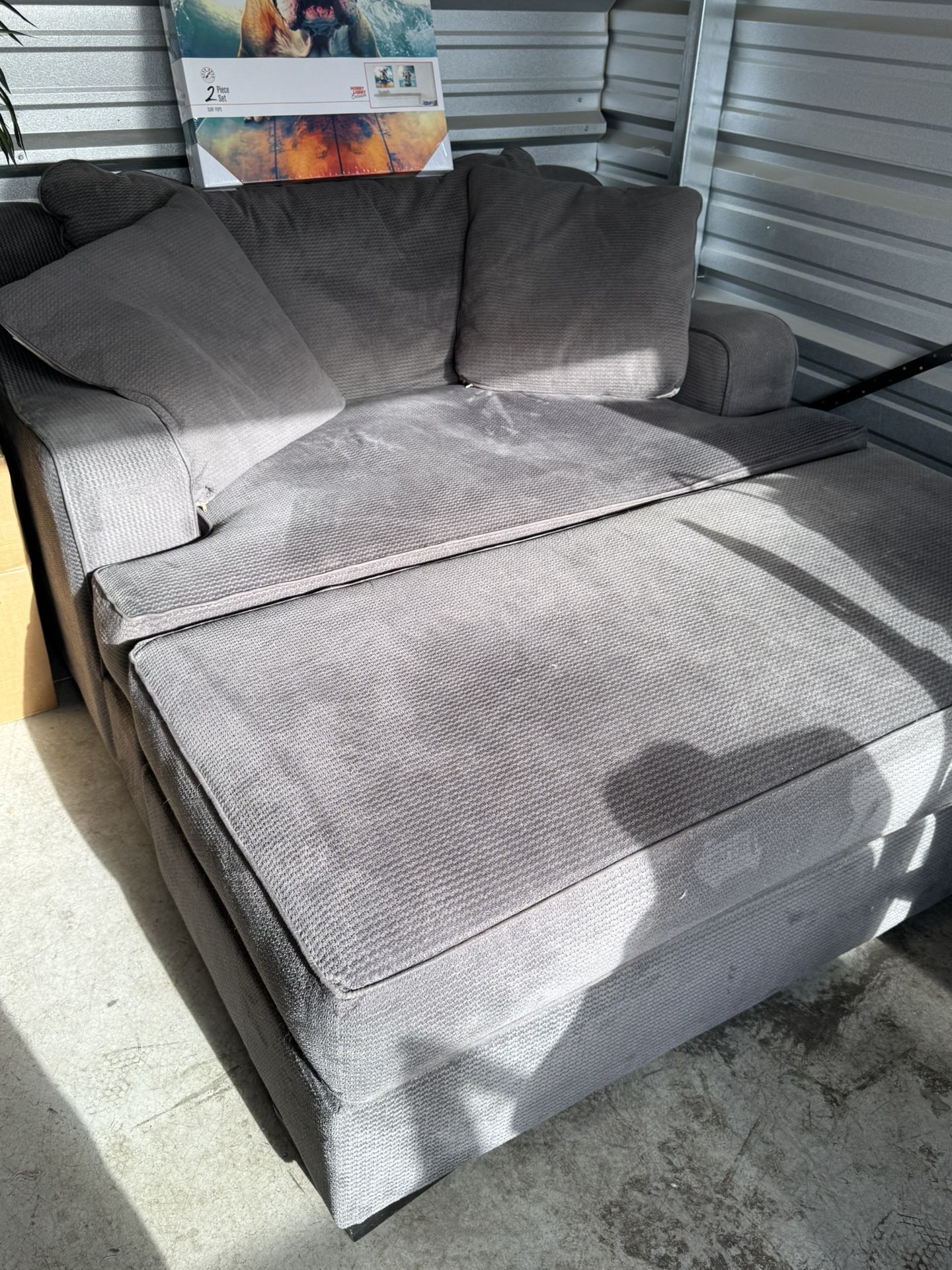 DOWN LOVE SEAT COUCH &OTTOMAN