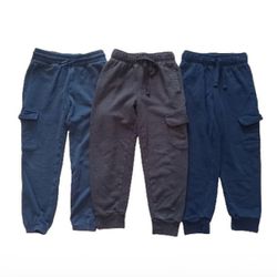 Boys cargo joggers sweatpants bundle size 6/7 gray blue Garanimals and Wonder Nation 