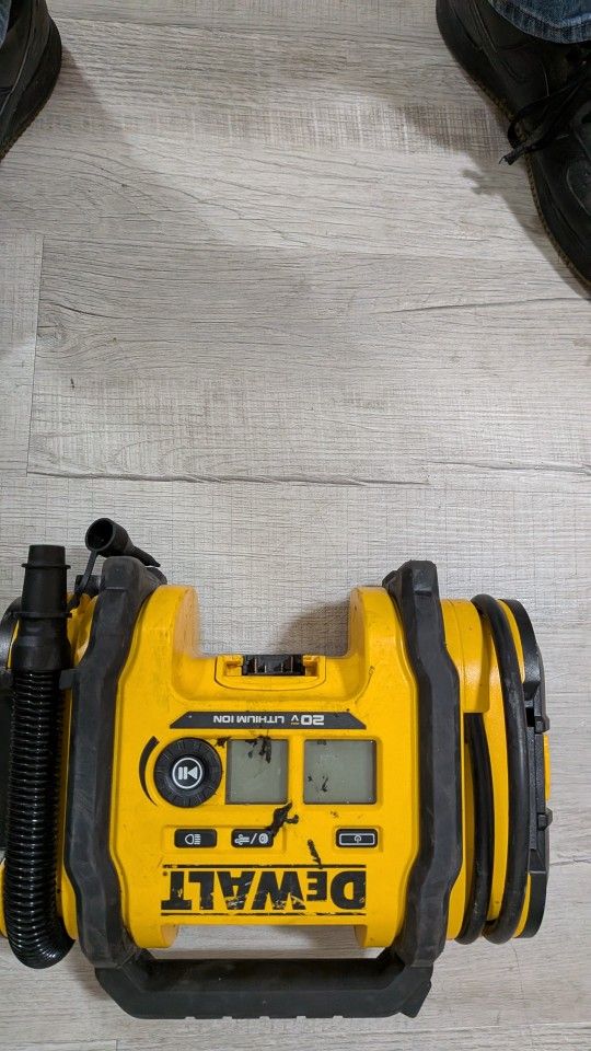 DeWALT portable air pump and vacuum.