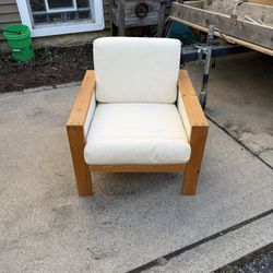 IKEA Pine Wood Padded Chair, 29 w, 29 deep, 29 high, $25