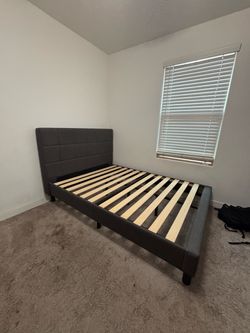 Full Upholstered Platform Bed Frame