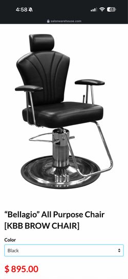 black eyebrow chair