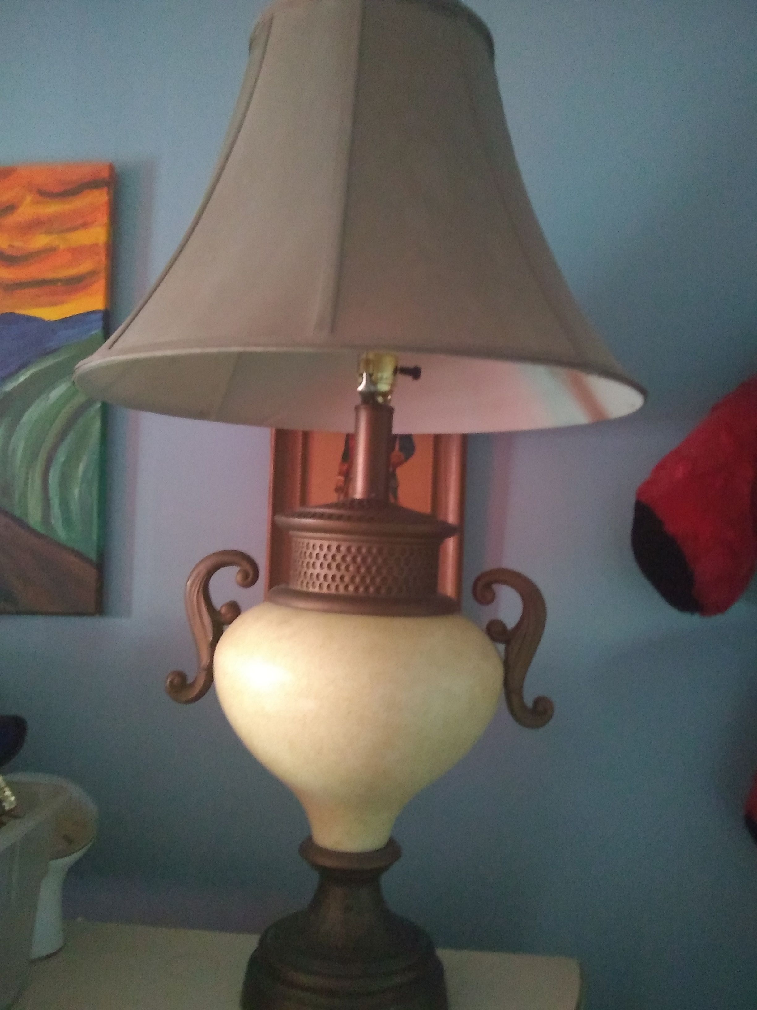 Brown lamps set