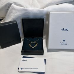 18k Roberto coin Heart Necklace 