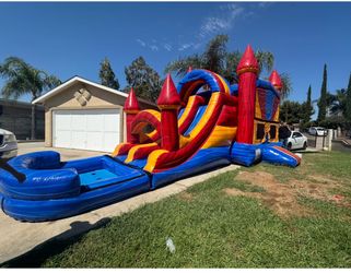 Inflatable Bounce House Castle with Water Slide