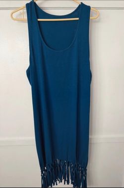Royal blue bathing suit cover