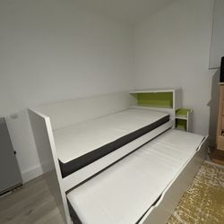 IKEA Flaxa Bed With Storage And Pull Out Bed Underneath 