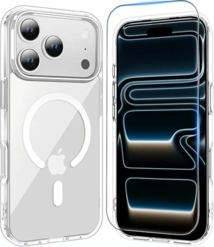 iPhon 17 Pro Max Case Clear with Screen Protector