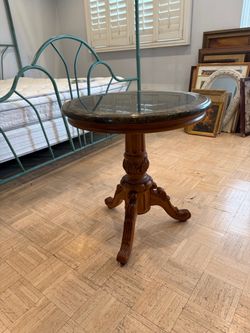 Round Marble Top Side Table