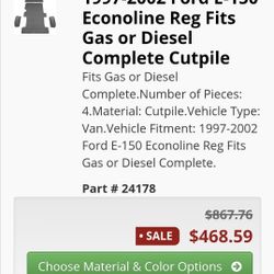 '97-'02 Ford E-150 Econoline Complete Cutpile Carpet