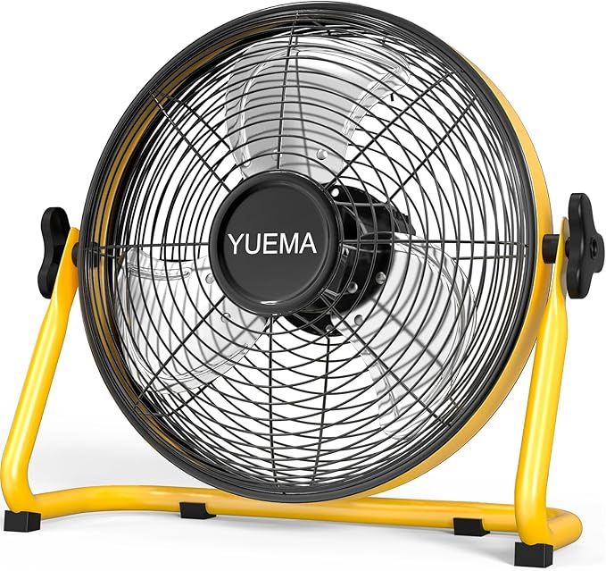 BRAND NEW 12" Rechargeable Cordless Battery Operated Floor Fan with 360 Degree Manual Tilt 12 Speed for for Camping Travel Patio Tent Indoor Outdoor