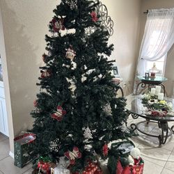 Xmas Tree 6ft. Ornaments Not Included. Has White Lights