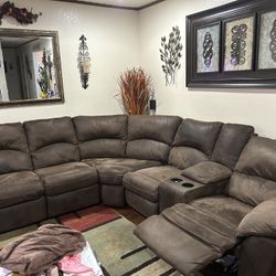 Sectional With Two Brand New Tables 
