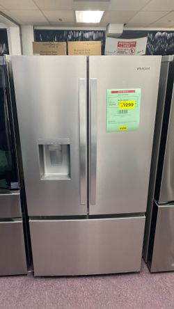 Whirlpool Standard-Depth 29.58-cu ft 3 -Door 36-in Wide with Ice Maker (Fingerprint Resistant Stainless Finish) ENERGY STAR Certified