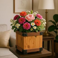 Hand Crafted Rustic Planter Box 