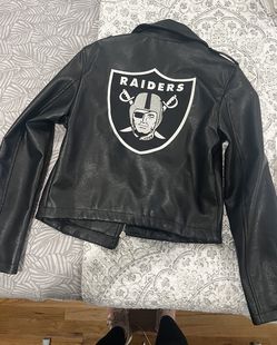 Leather raiders jacket