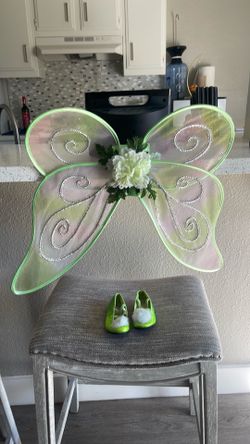 Tinker Bell wings and shoes