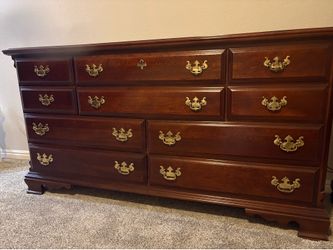 Solid cherry bedroom suite.