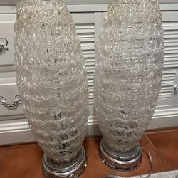 Vintage Spaghetti Acrylic Lamps