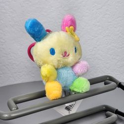 4" Sanrio Usahana Bunny Rainbow Keychain Charm Plush