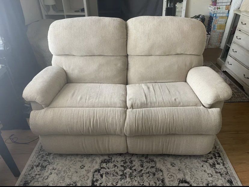 Reclining Loveseat Couch Beige